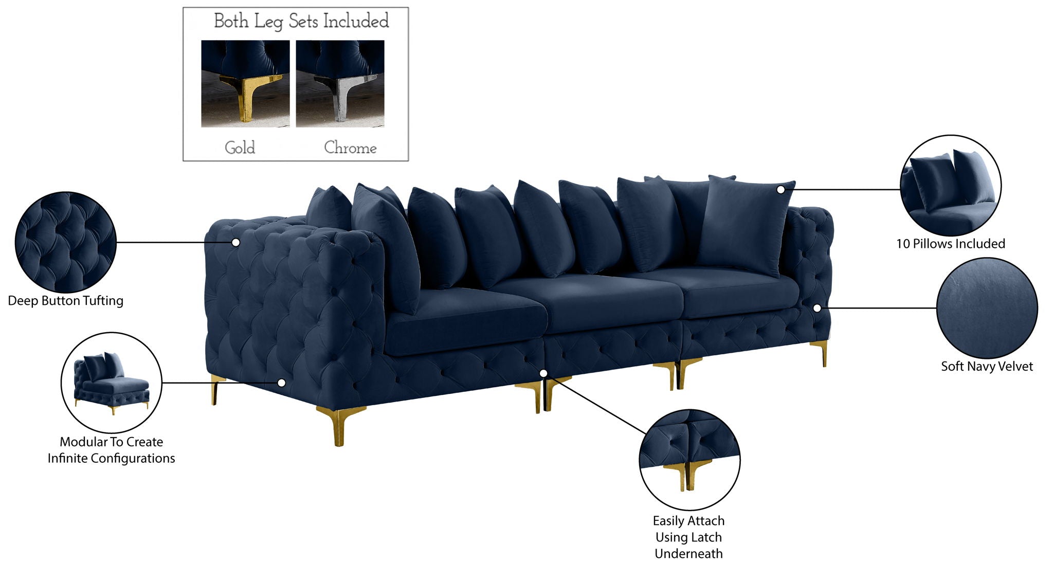 Tremblay - Modular Sofa - 3 Seats