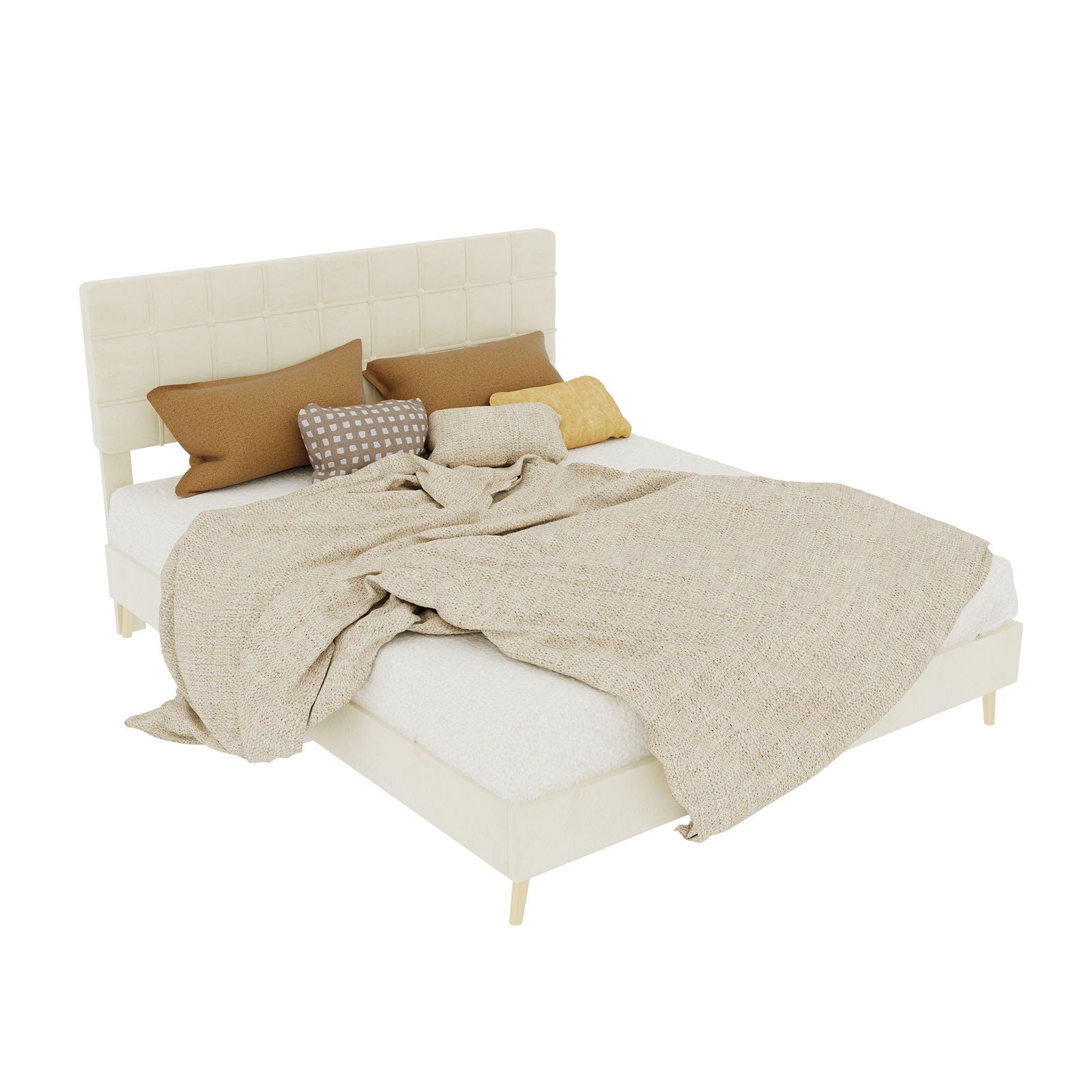 Yungan Lingge Minimalist Soft Pack Headboard Bed