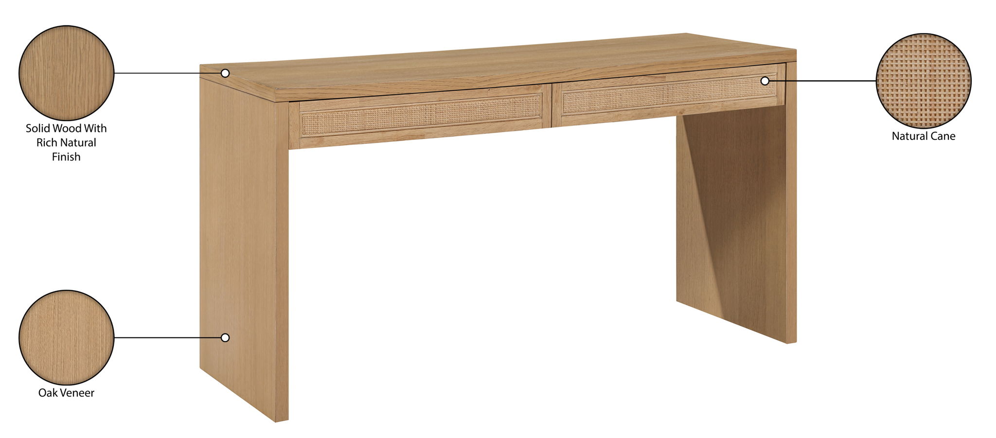 Avro - Solid Wood And Oak Veneer Desk