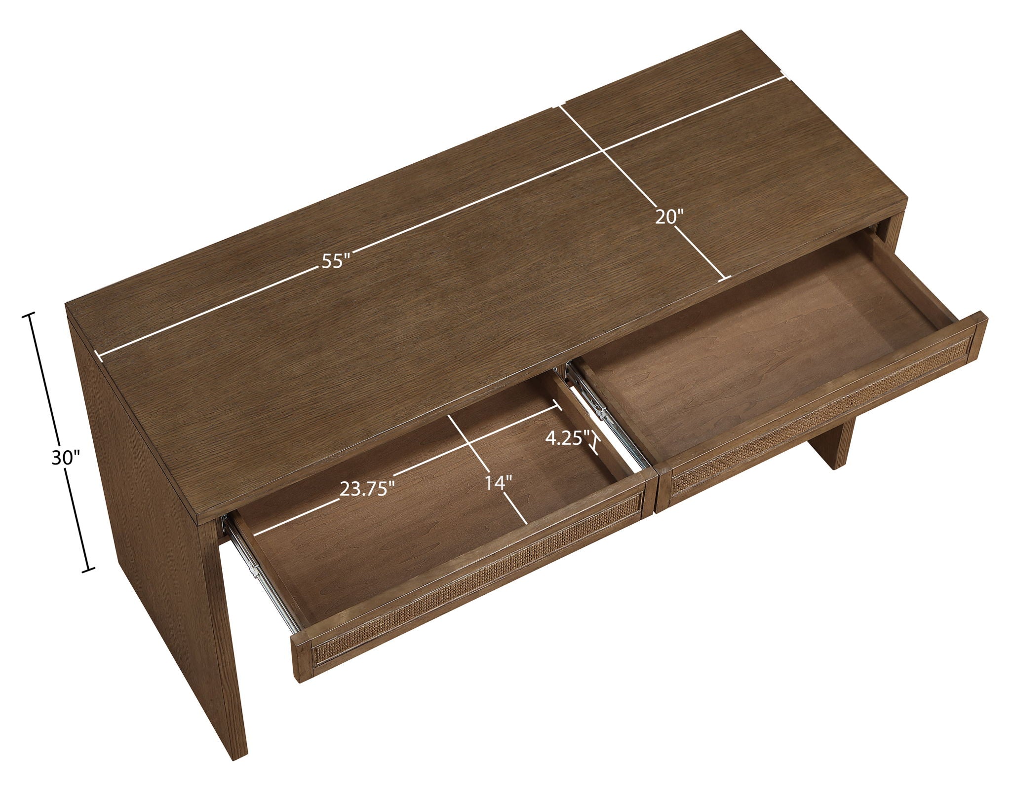 Avro - Solid Wood And Oak Veneer Desk