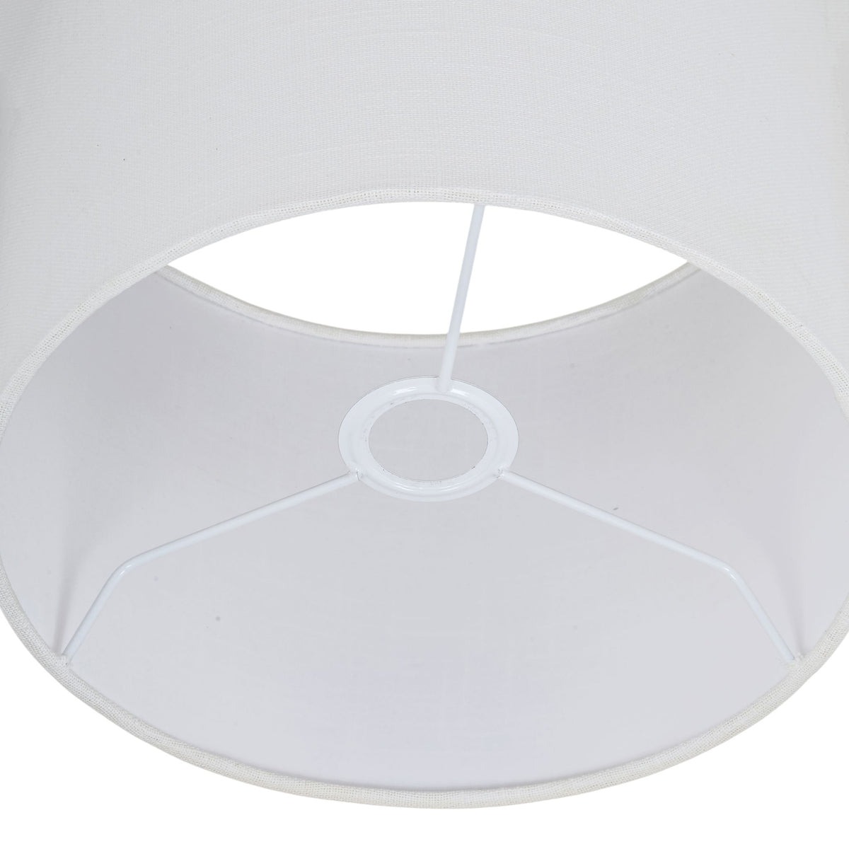 Seraphine - Genuine Marble And Linen Textured Fabric Table Lamp