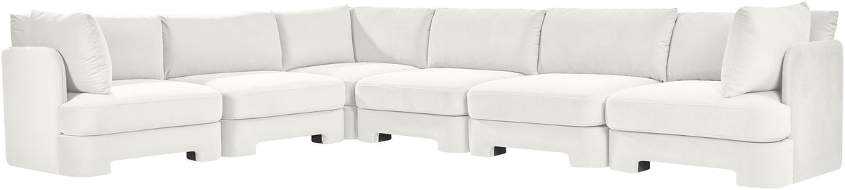Hammond - Velvet Performance Fabric Upholstered 6 Piece Corner Sectional