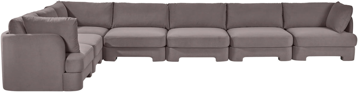Hammond - Velvet Performance Fabric Upholstered 7 Piece Sectional