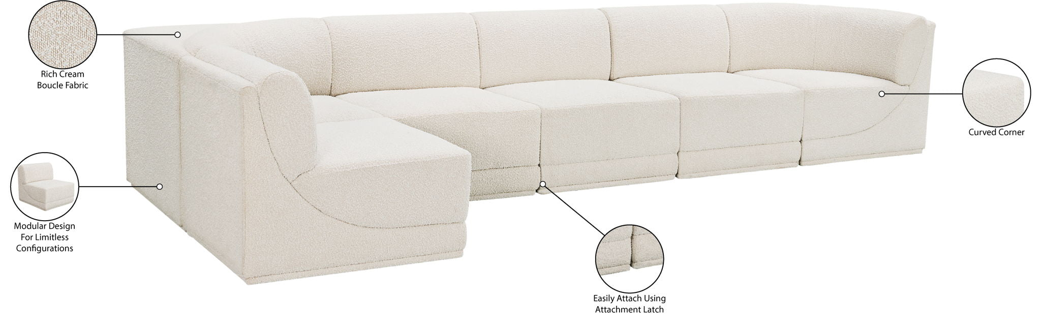 Ollie - 6 Piece Modular Sectional