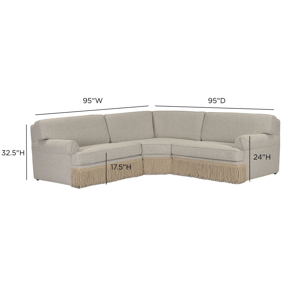 Yvette Warm Gray Boucle Sectional