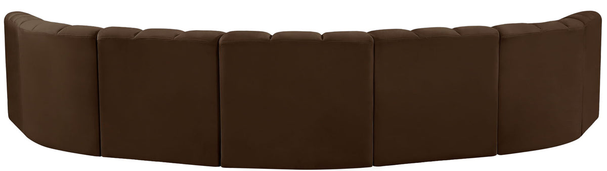 Arc - Velvet 7 Piece U-Shaped Modular Sofa