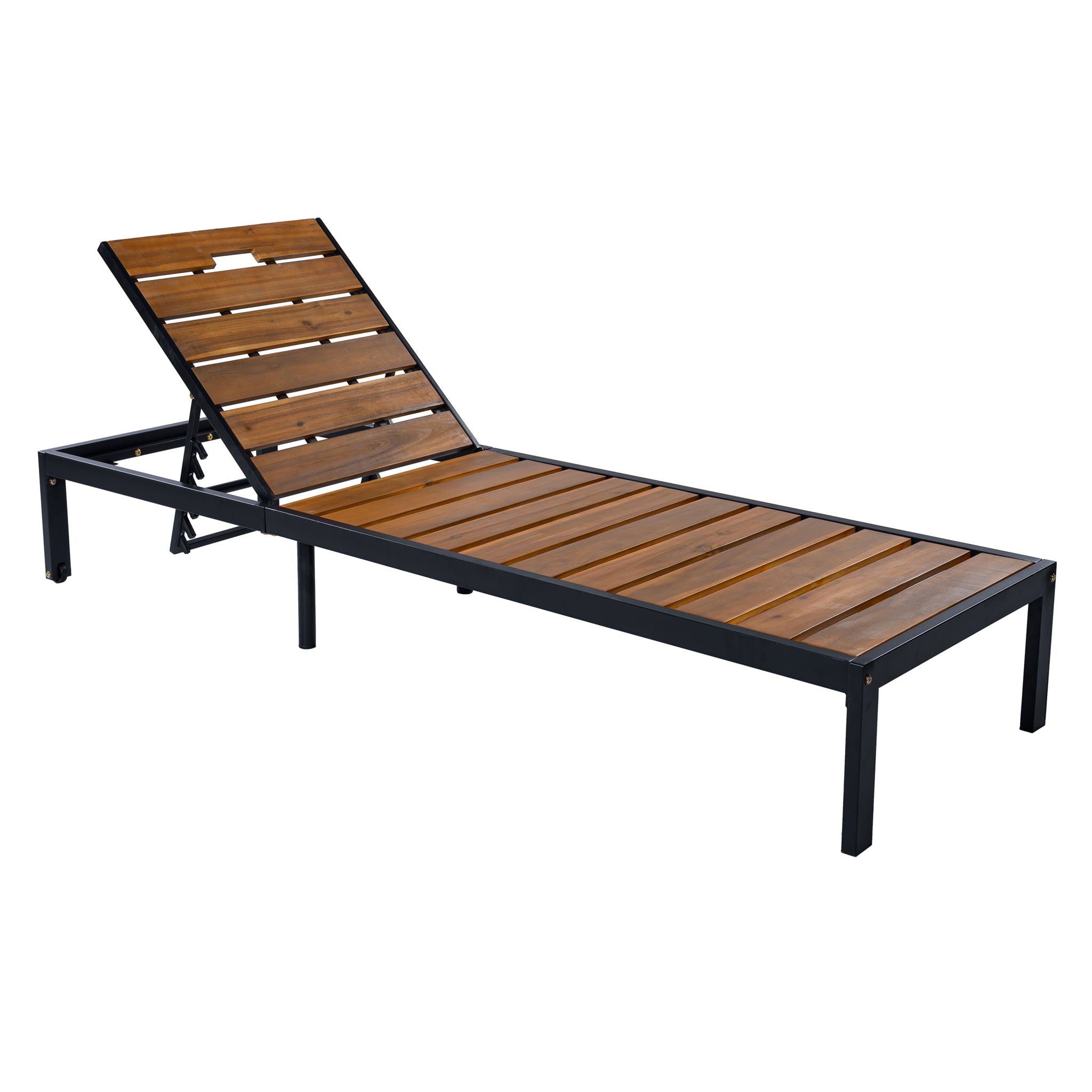 Outdoor Chaise With Adjustable Backrest