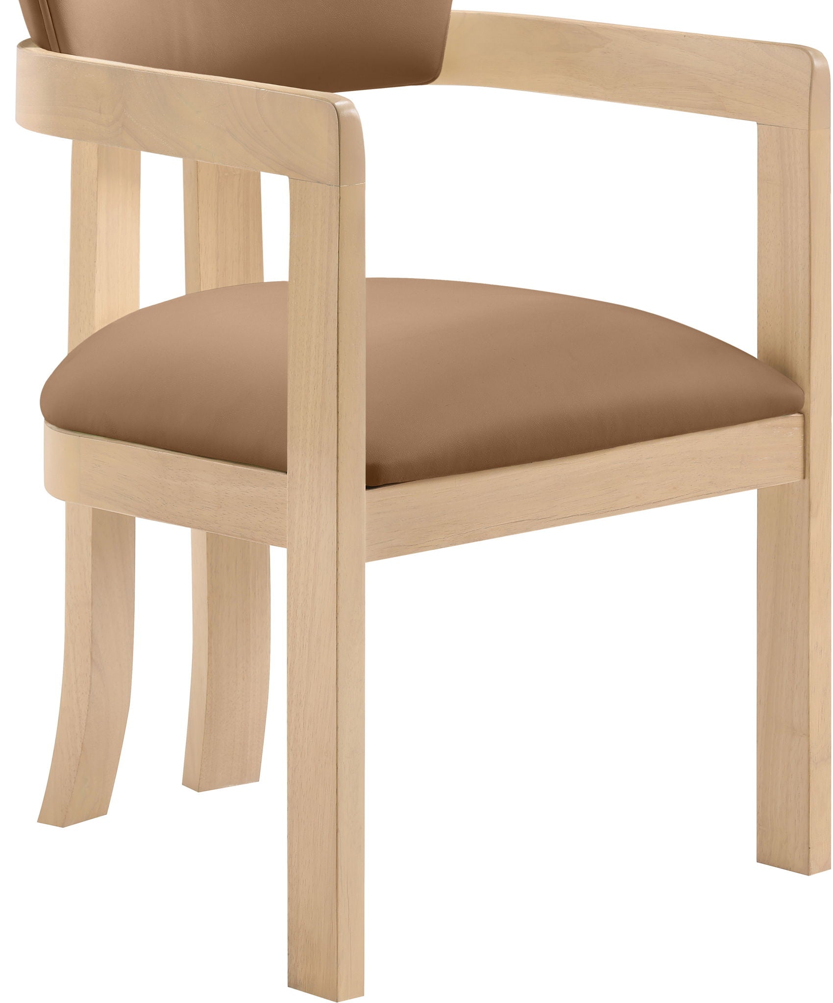 Lavrin - Vegan Leather Dining Arm Chair (Set of 2) - Natural Base
