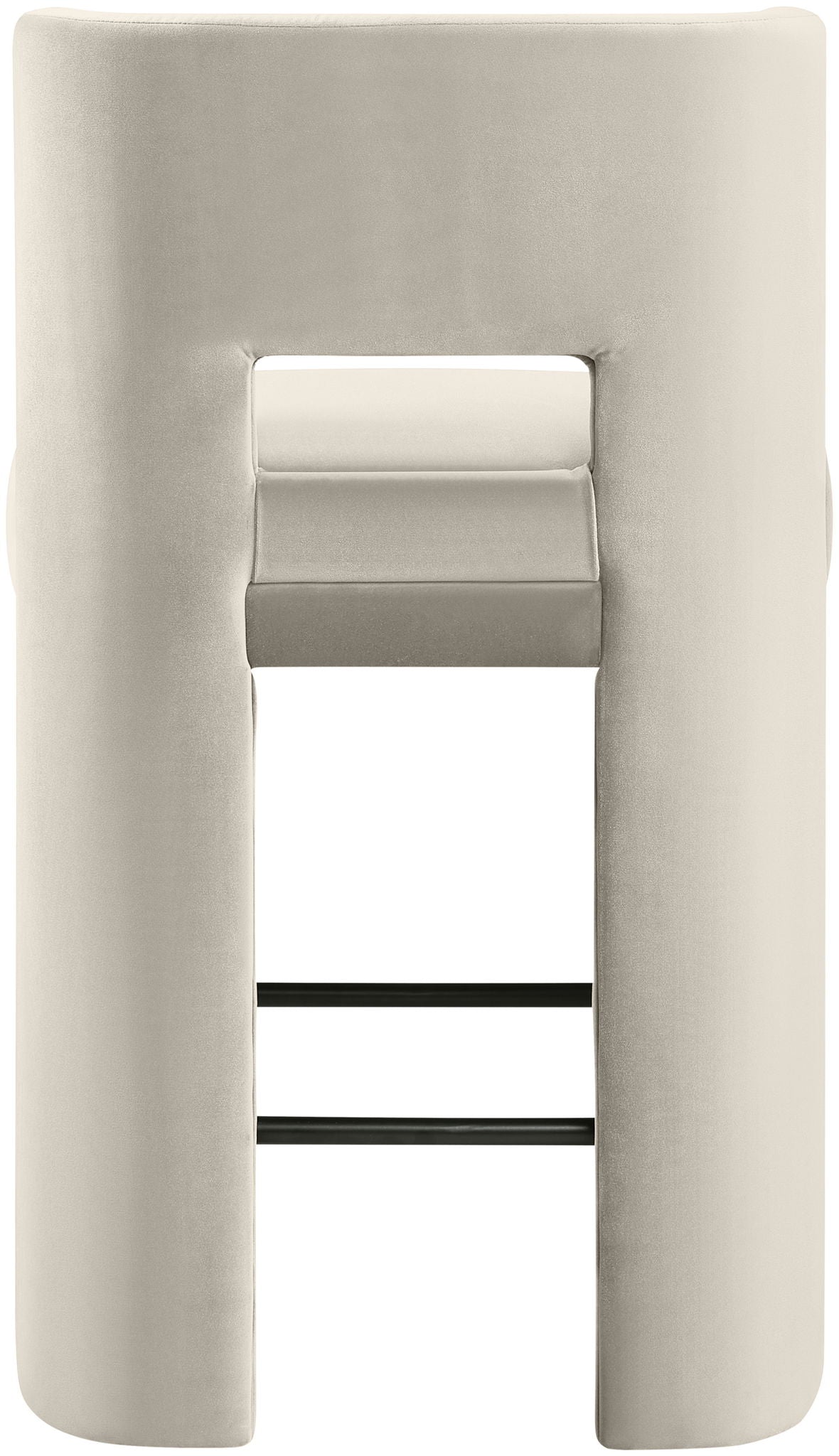 Zuno - Velvet Performance Fabric Upholstered Counter Stool (Set of 2)