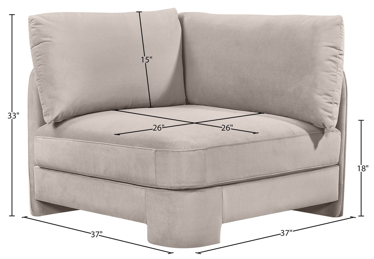 Hammond - Velvet Performance Fabric Upholstered Corner Chair