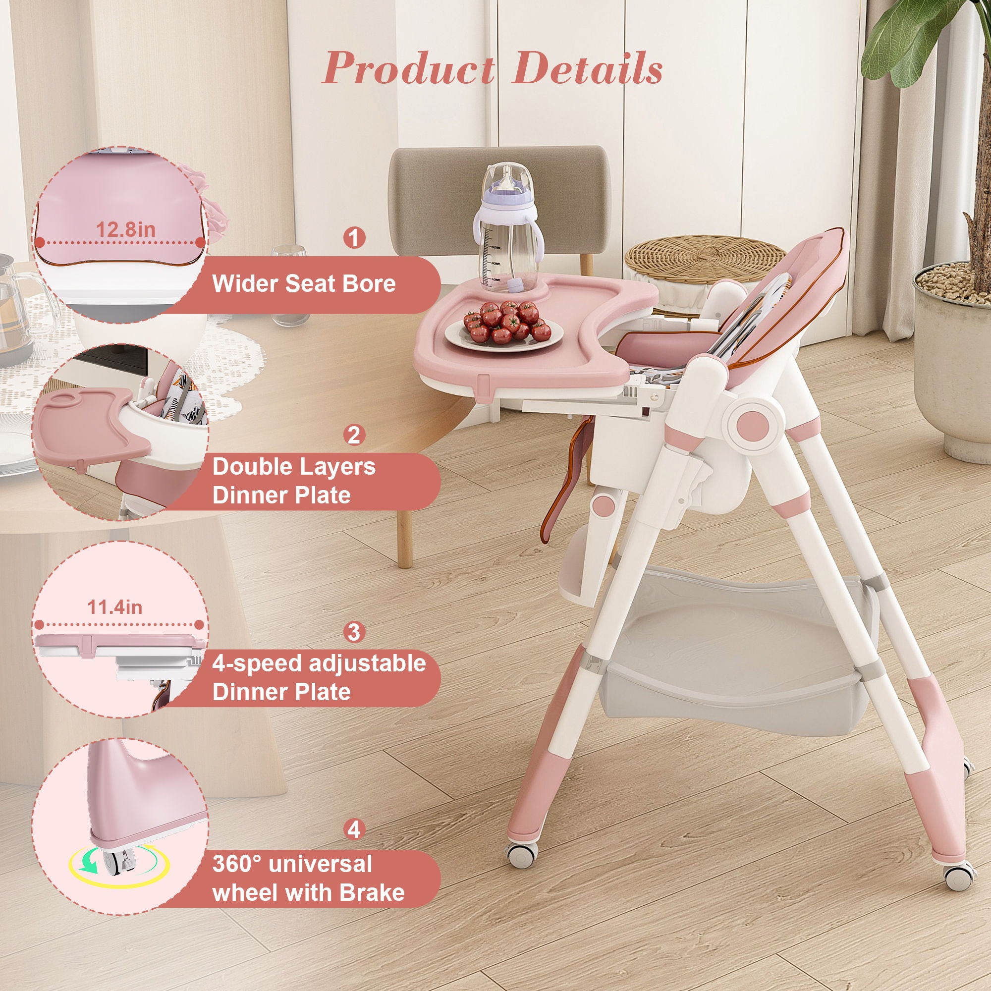 Adjustable Baby High Chair