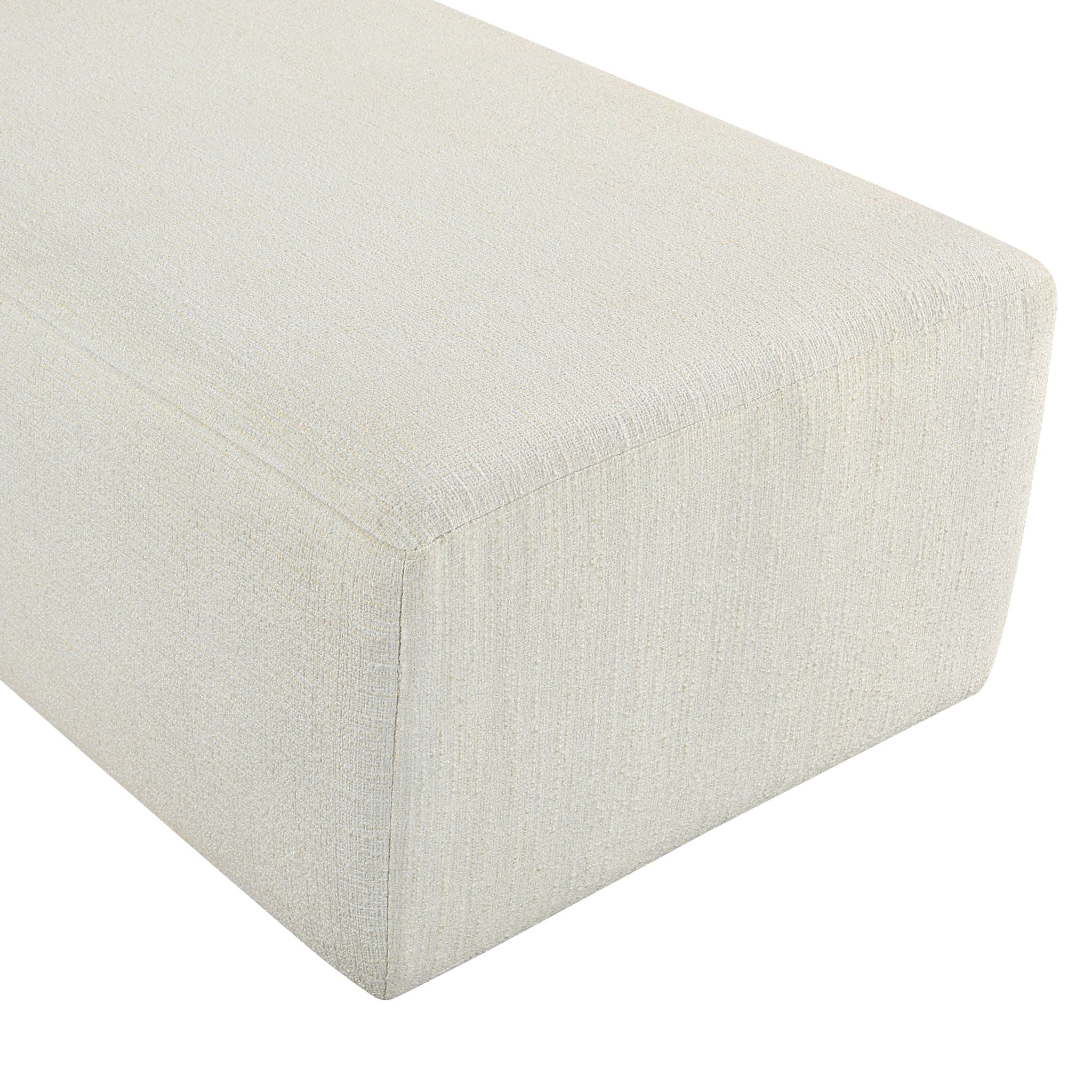 Zephyr - Linen Textured Fabric Upholstered Chaise - Painted Natural Base