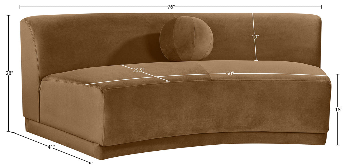 Avra - Velvet Performance Fabric Upholstered Armless Sofa