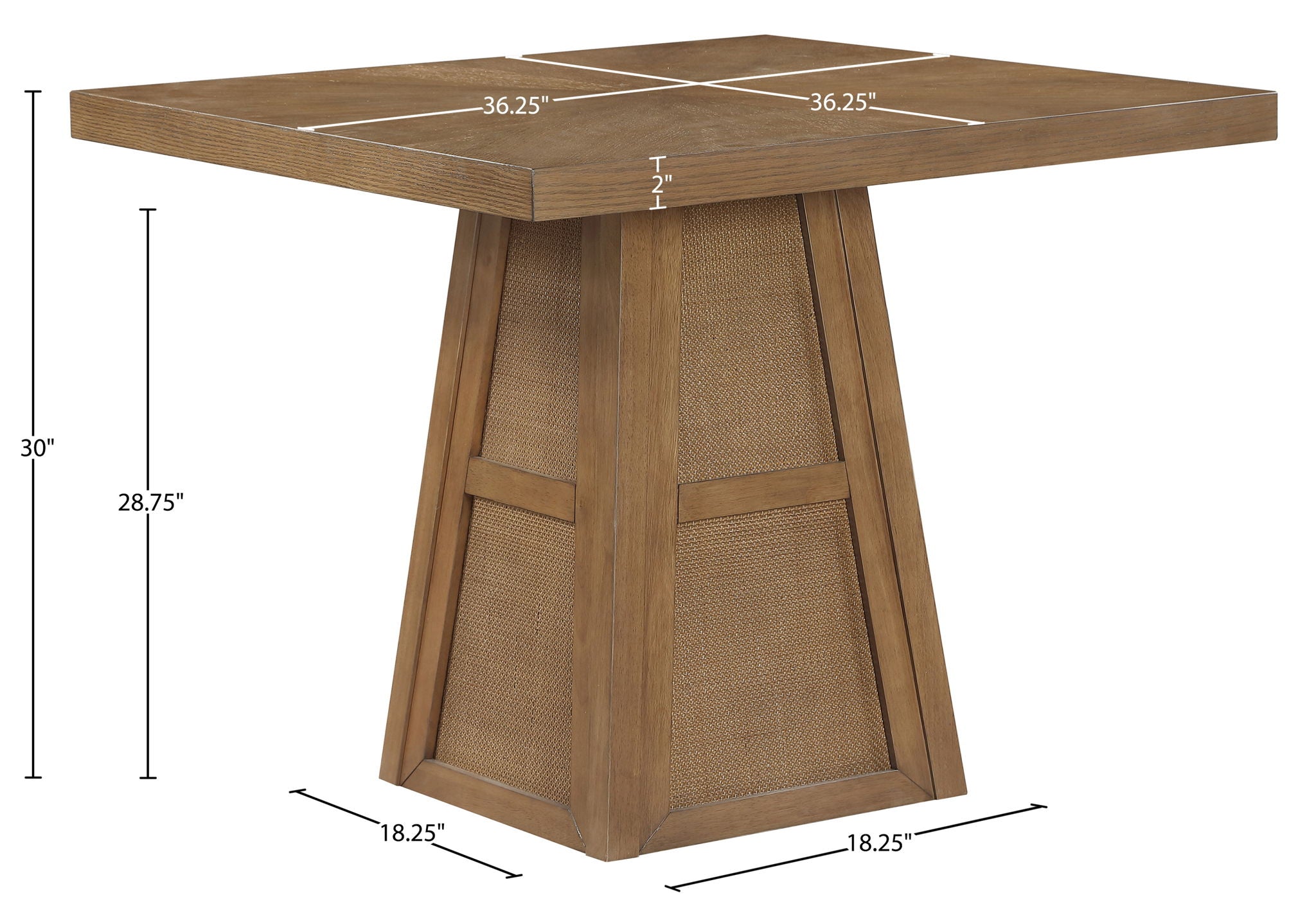 Fenwick - Cane Oak Veneer And Solid Wood Dining Table