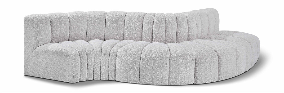 Arc - Boucle Fabric 5 Piece Modular Sofa