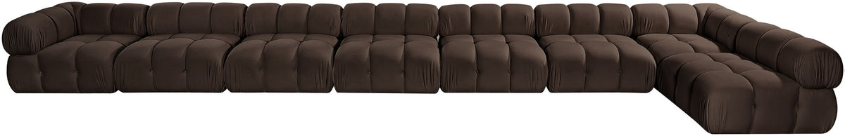 Orin - Velvet Performance Fabric Upholstered 8 Piece L-Shaped Sectional