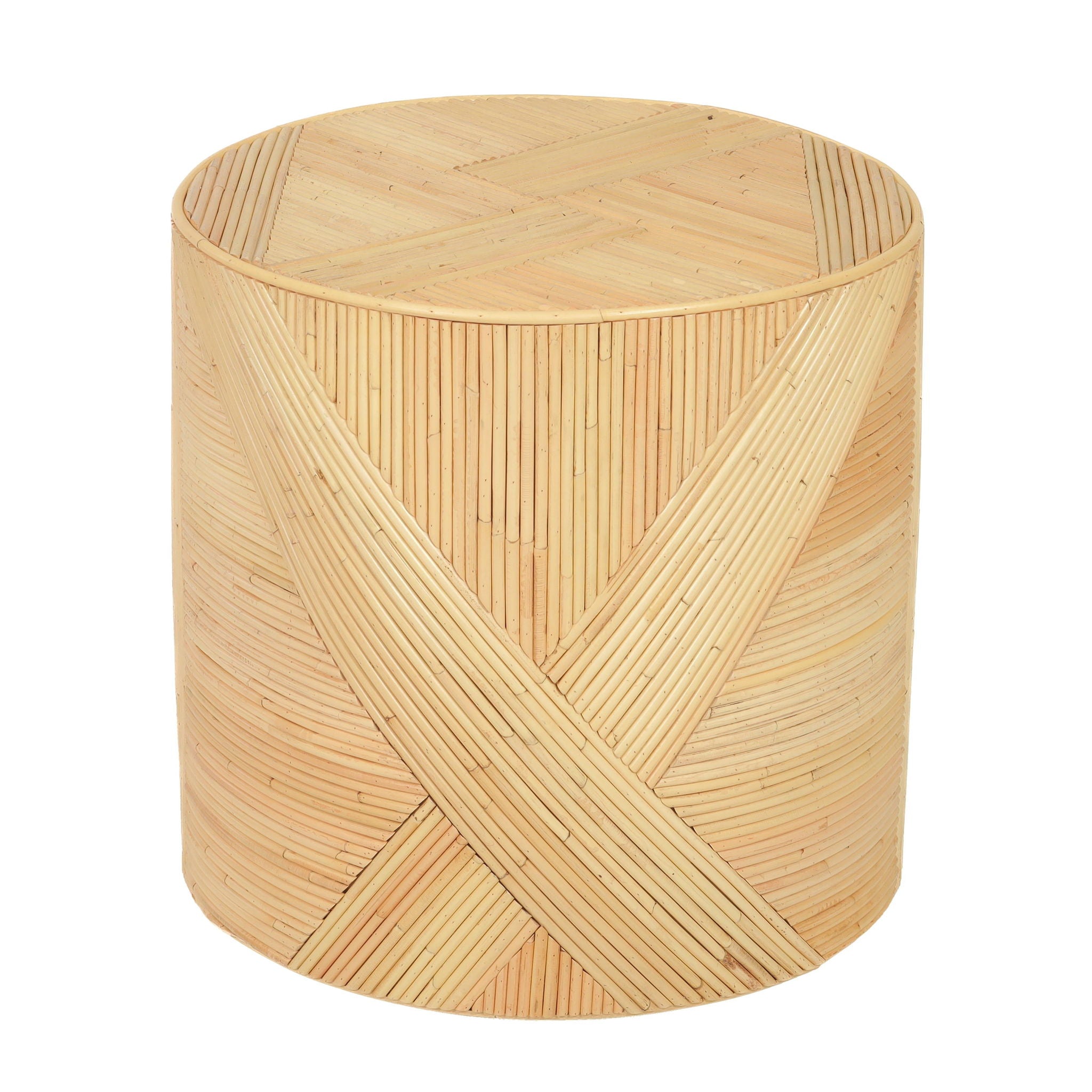 Matea - Rattan Cross Side Table - Natural