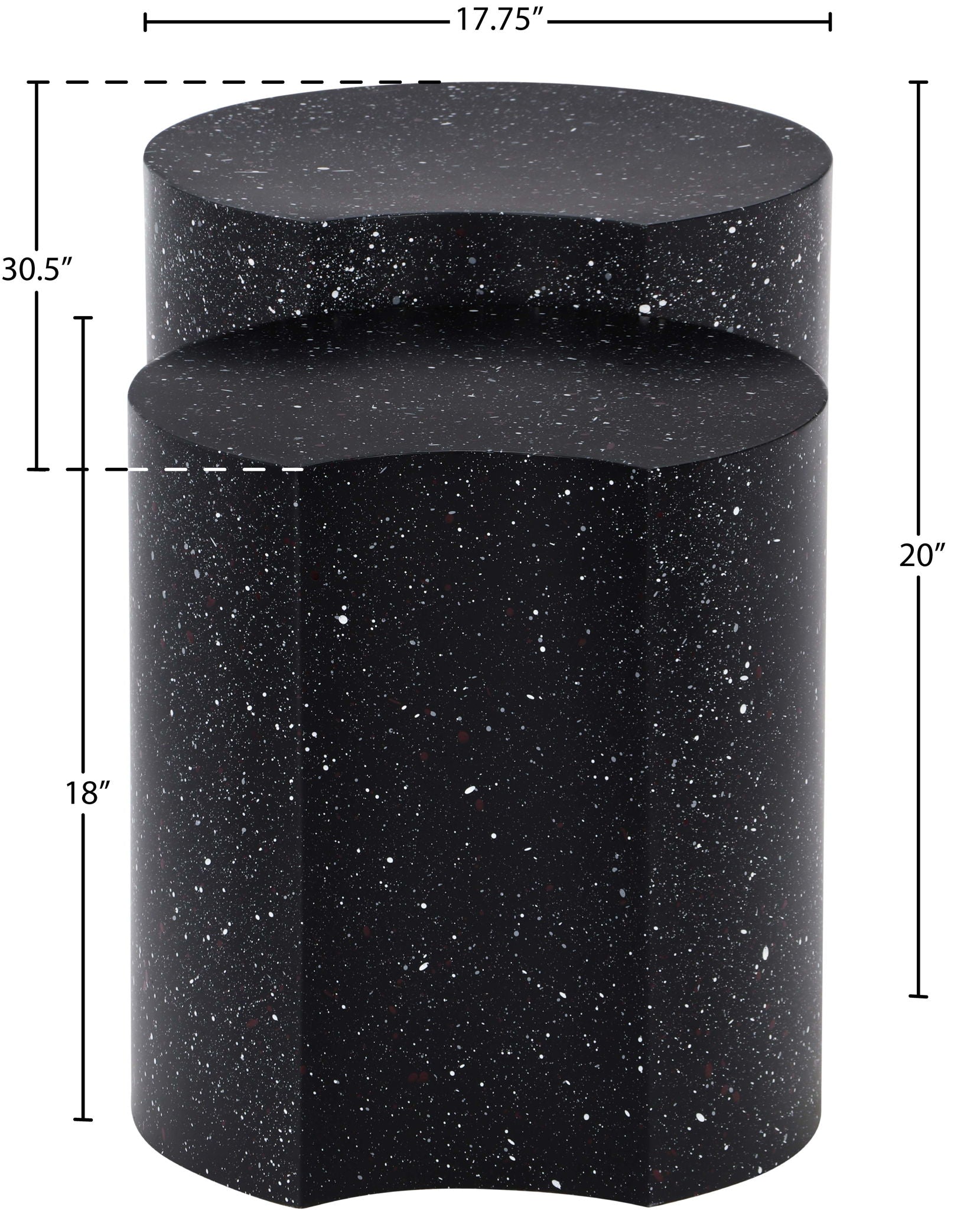 Dimple - Modular End Table - Terazzo Finish