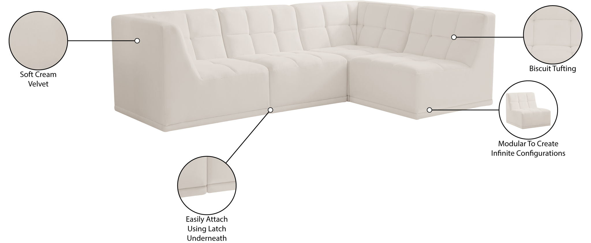 Relax - 4 Piece Modular Sectional