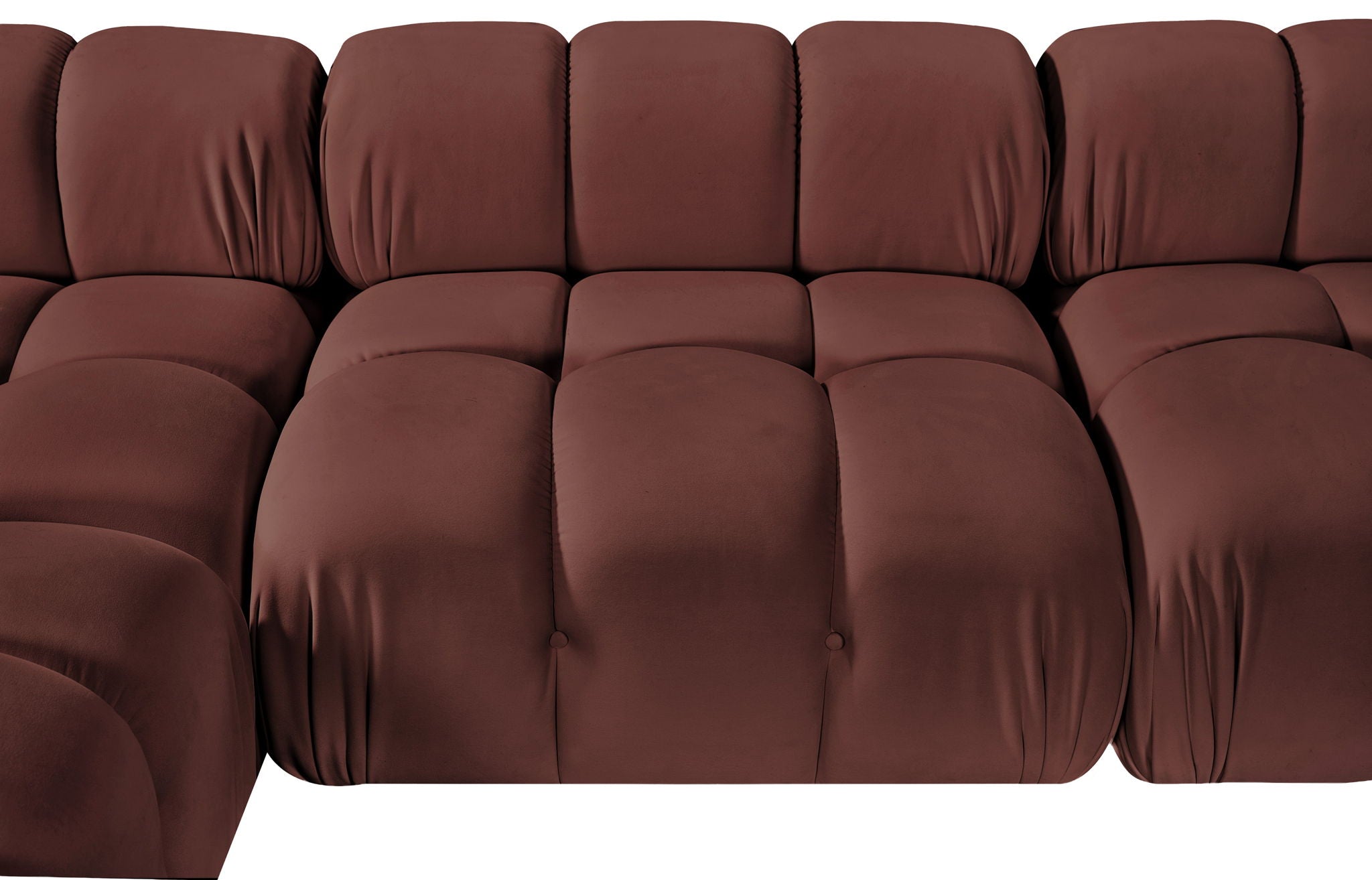 Orin - U-Shaped Velvet 6 Piece Modular Sectional
