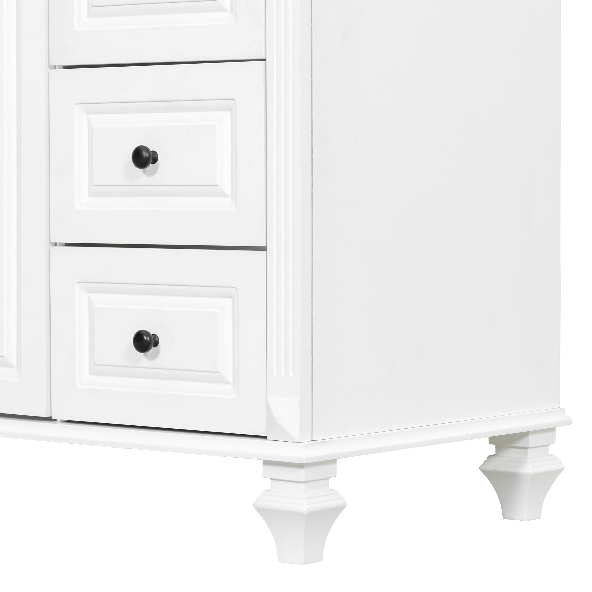 Modern Bathroom Vanity With Sink, 3 Drawers & 2 Doors