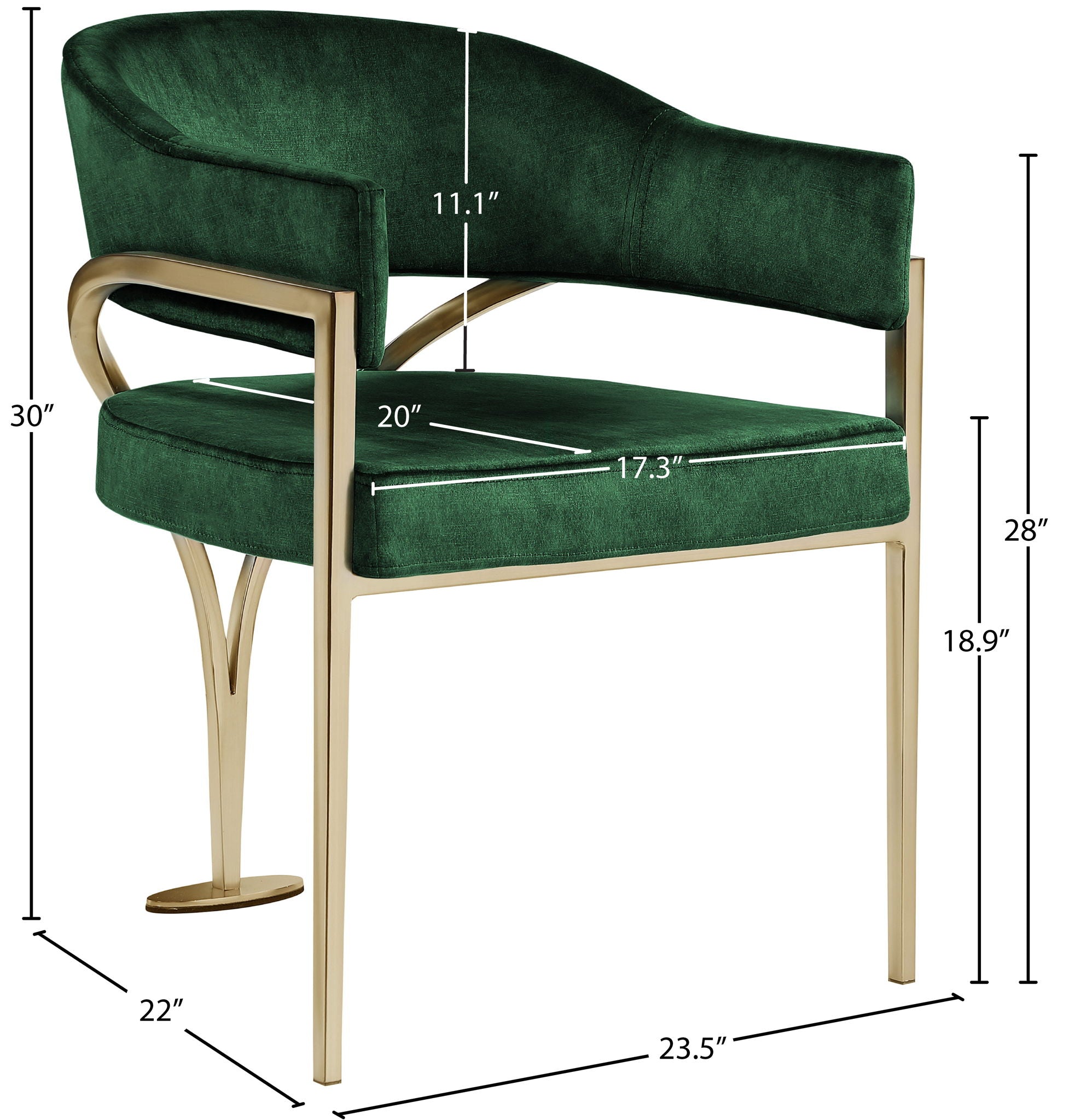 Madelyn - Dining Chair (Set of 2) - Brushed Brass