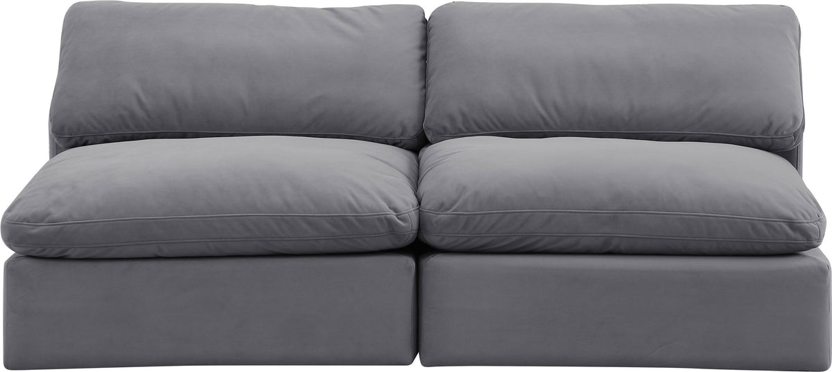 Comfy - Velvet Modular Armless Sofa 2 Seats
