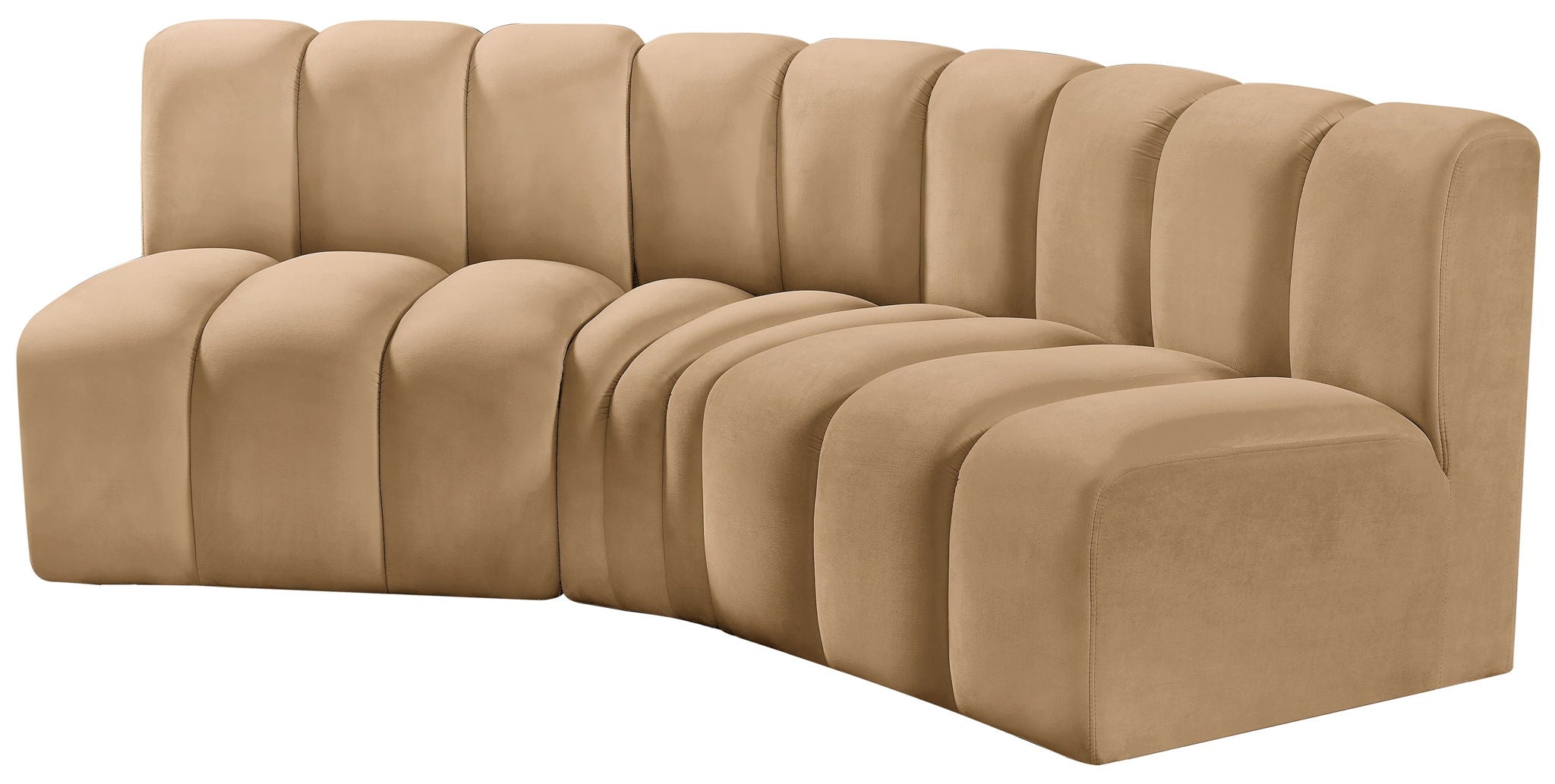 Arc - Velvet 3 Piece Modular Corner Sofa