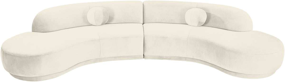 Avra - 146" Velvet Performance Fabric Upholstered Sectional