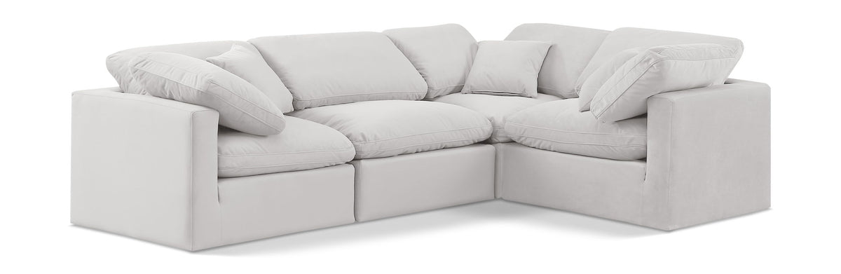 Indulge - Velvet 4 Piece Modular Corner Sectional
