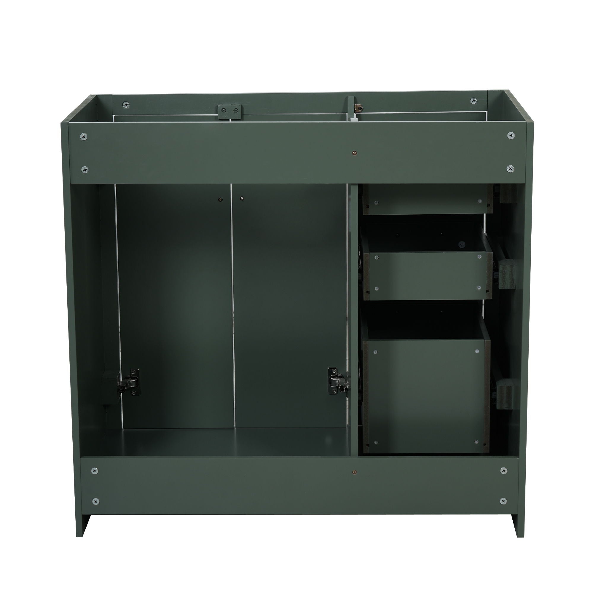 Retro Style Bathroom Vanity, 3 Drawers & Soft Closing Doors