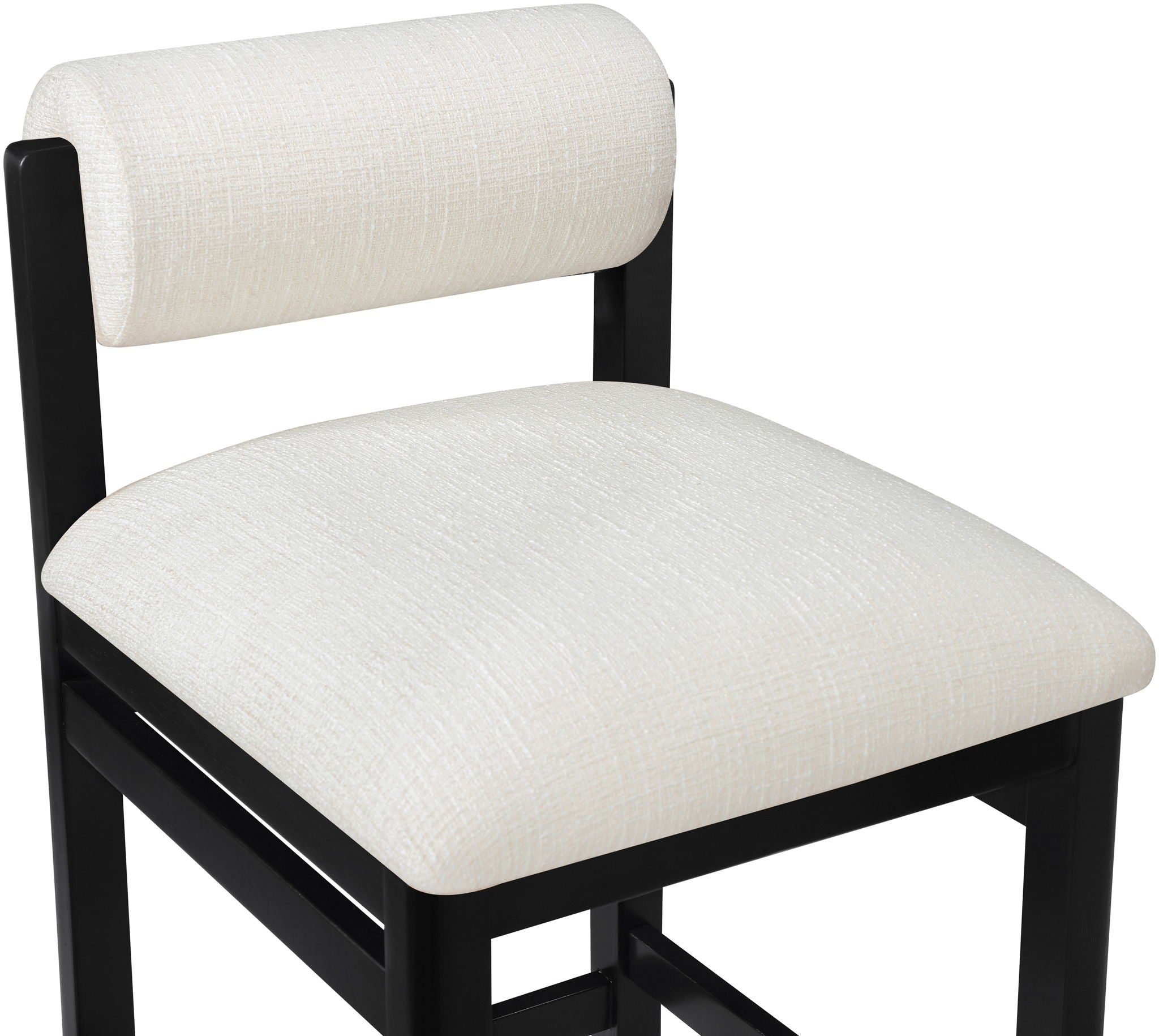 Roundhill - Fabric Counter Stool - Black Frame
