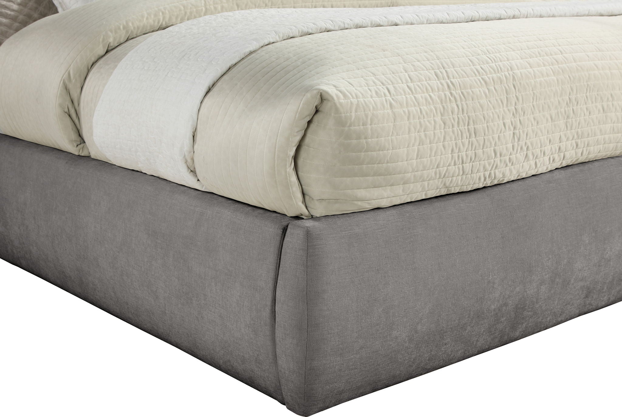 Adam - Chenille Fabric Bed With 70.5" Headboard