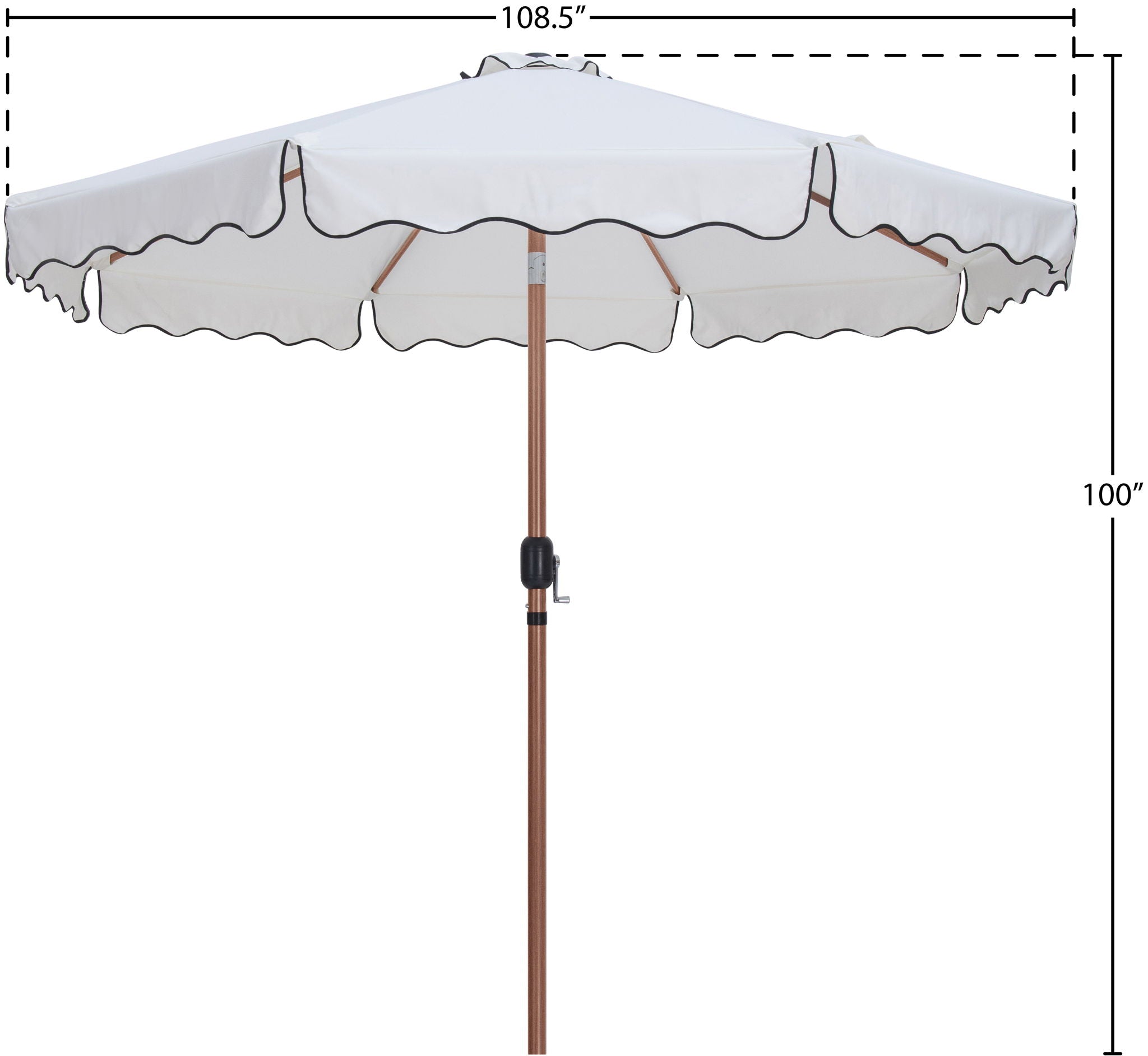 Amalfi - Patio Umbrella - Light Brown Pole