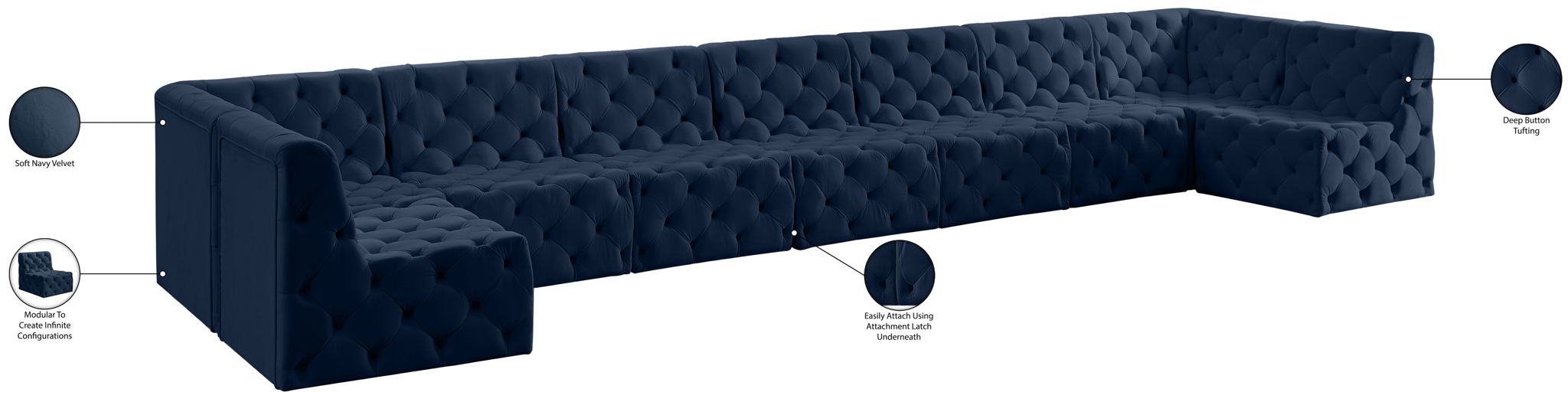 Tuft - 9 Piece Modular Sectional
