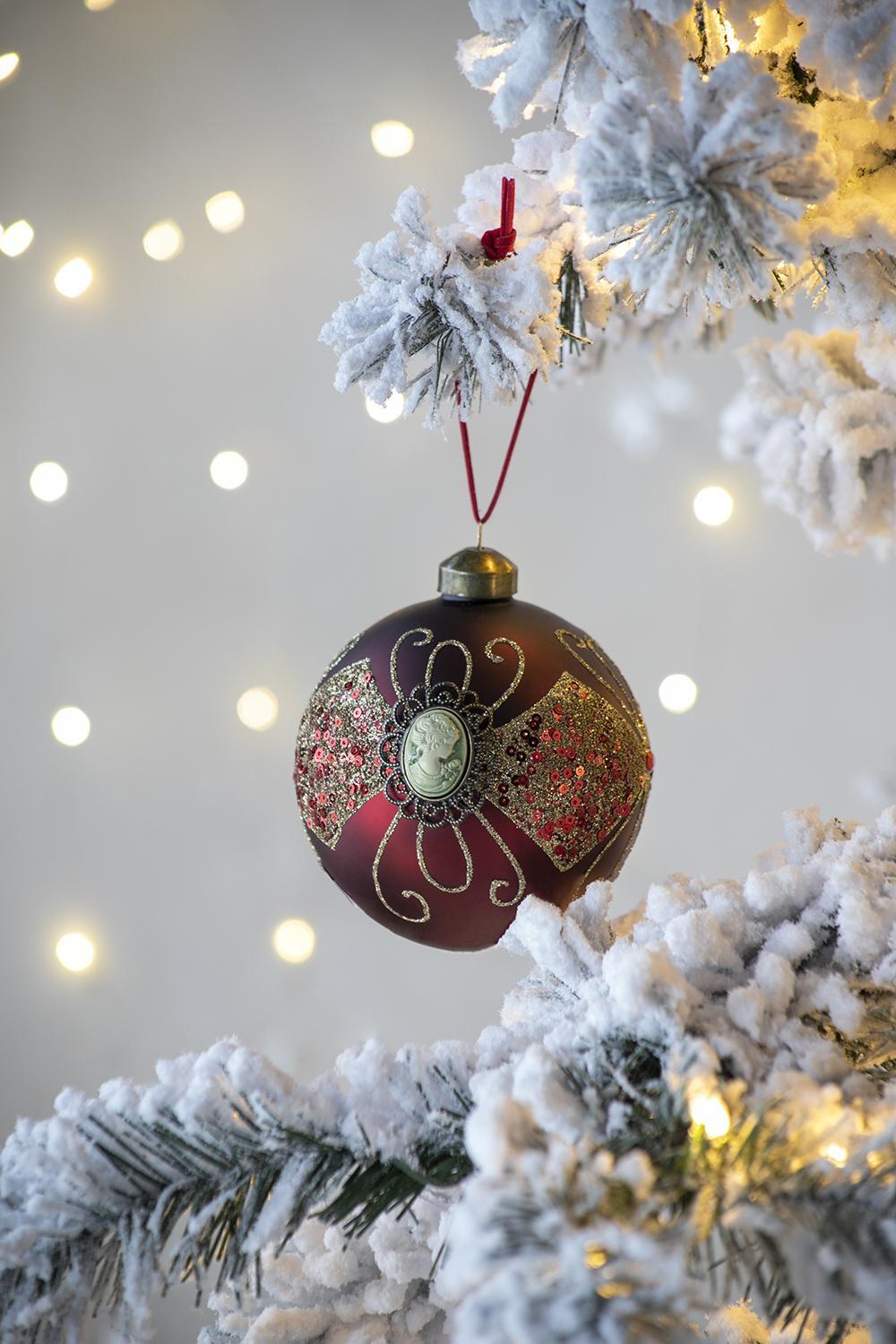 Decorative Hanging Ball Christmas Tree Ornaments For Holiday Decorations (Set of 6)