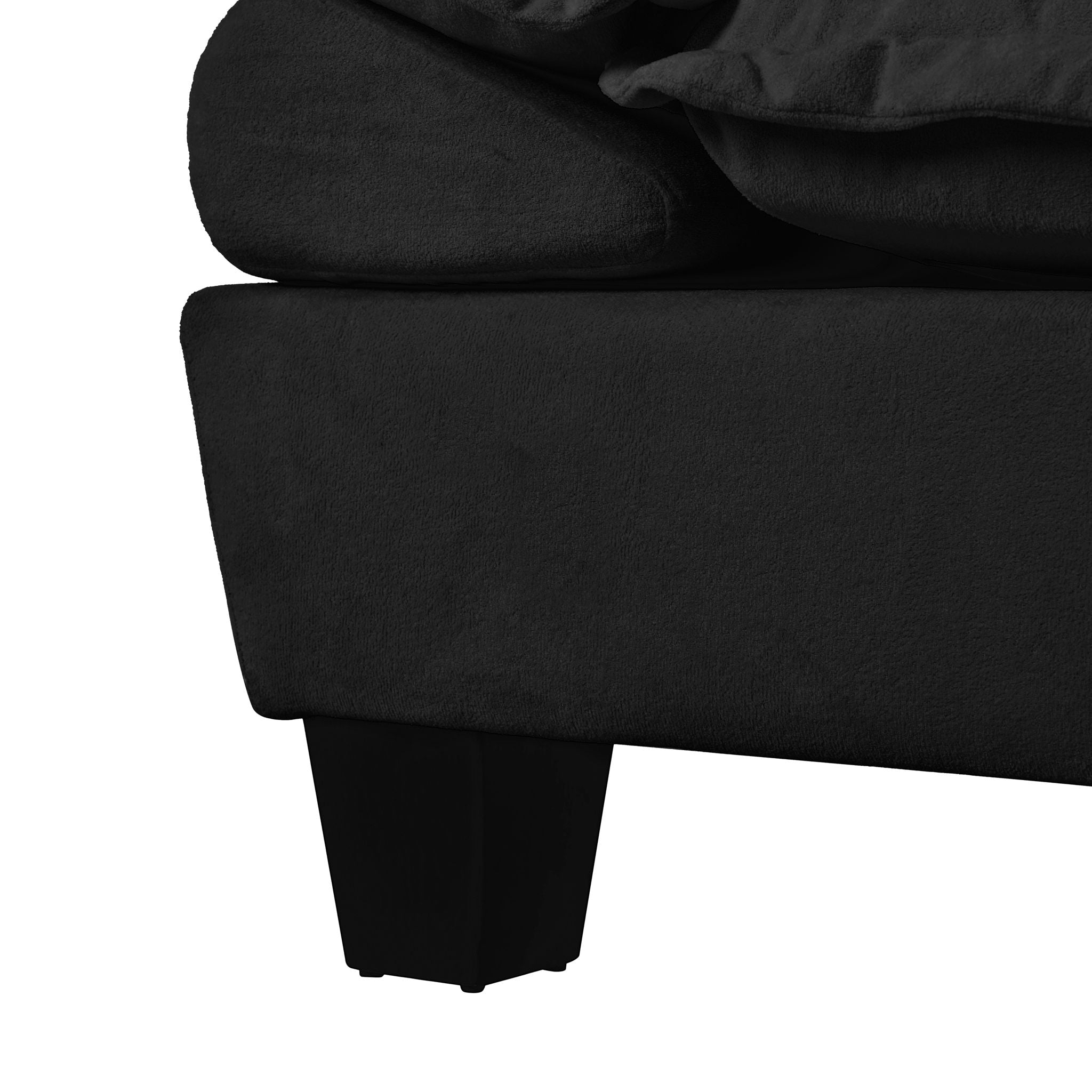2 Seater Modular Loveseat With Curved Armrests