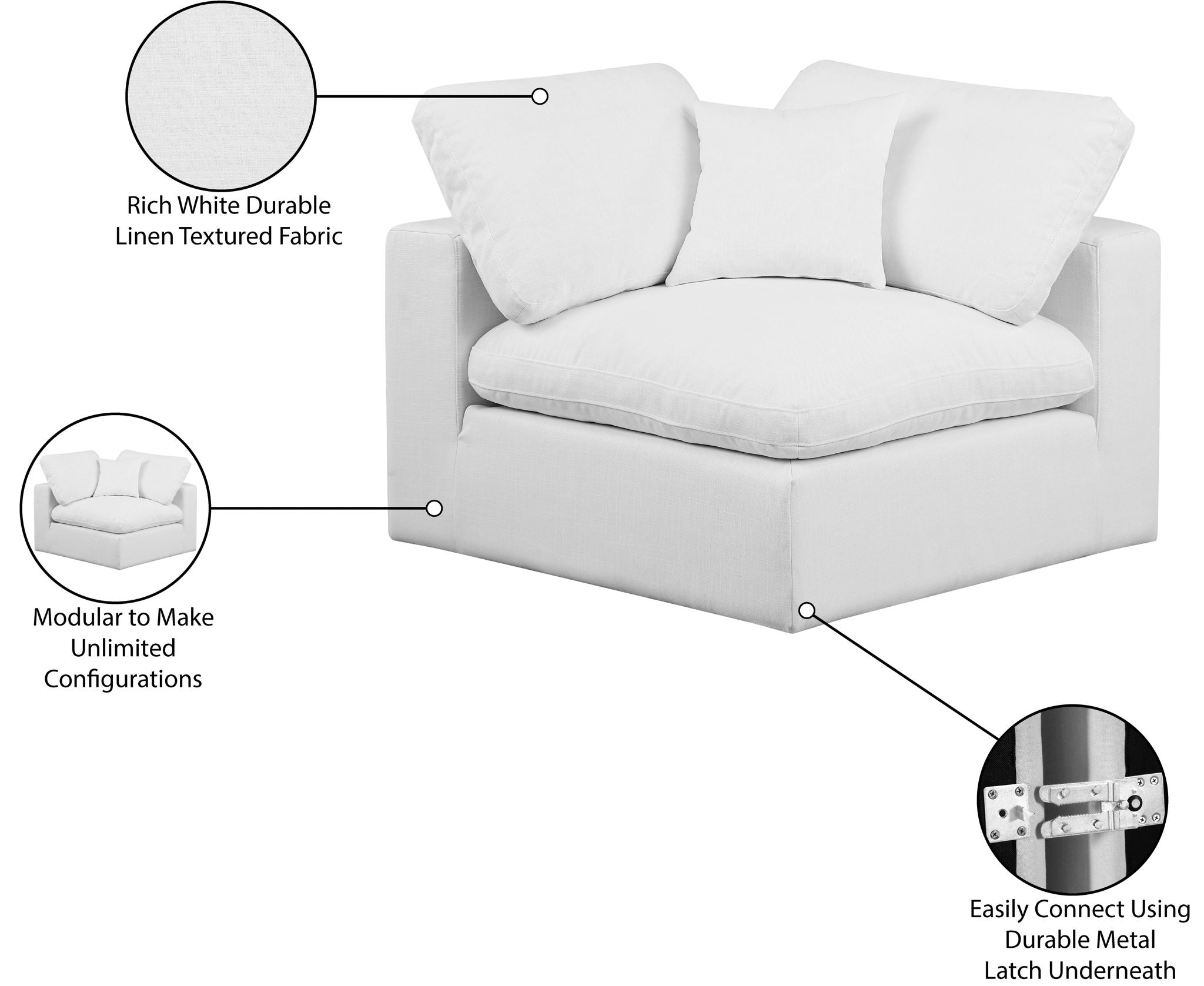 Comfy - Linen Corner Chair