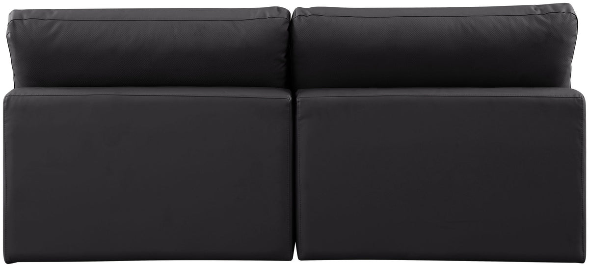 Comfy - Faux Leather Modular Armless Sofa 2 Seats