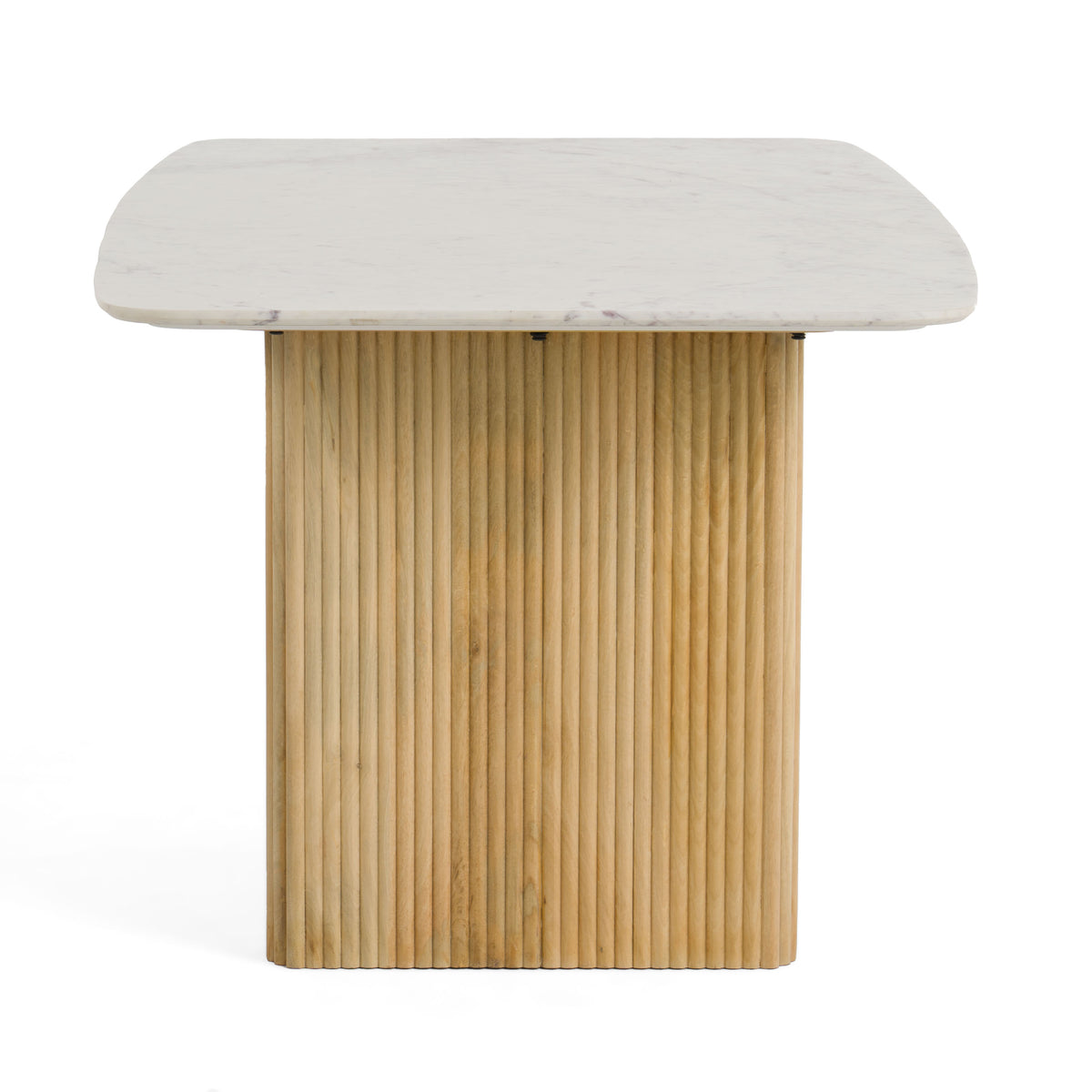 Cambridge White Marble & Mango Rectangular Dining Table