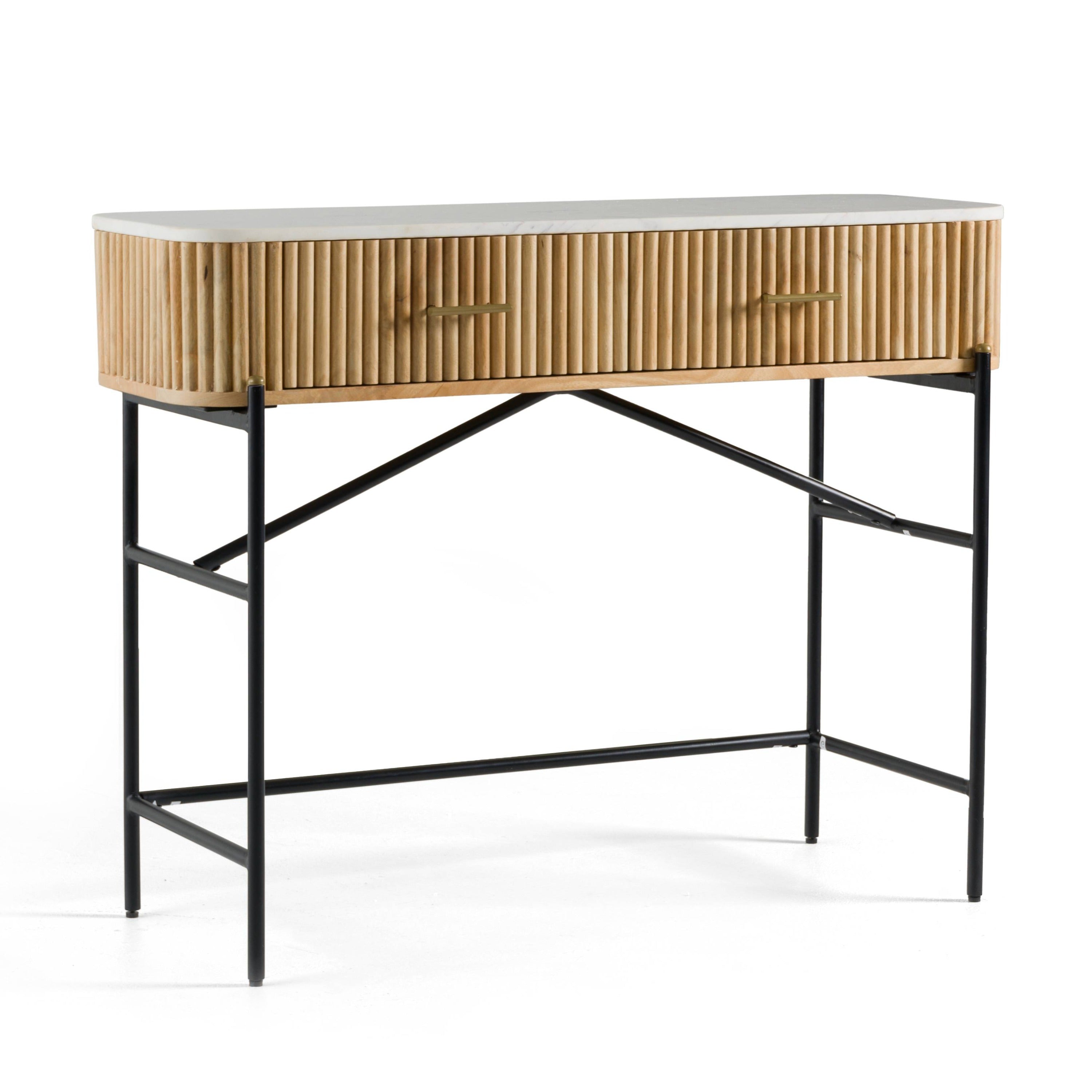 Modrest - Cambridge White Marble & Mango Vanity Table