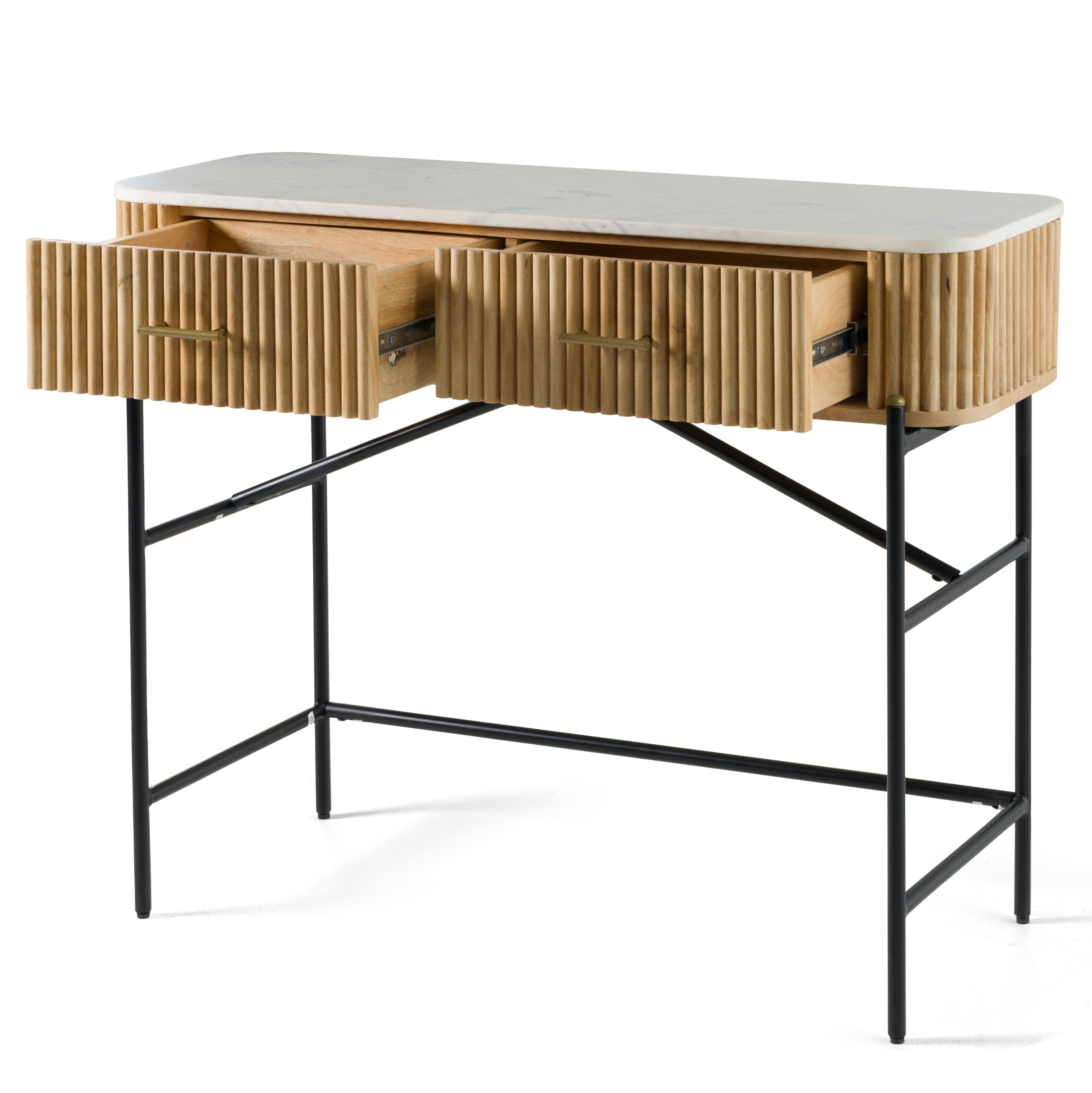 Modrest - Cambridge White Marble & Mango Vanity Table