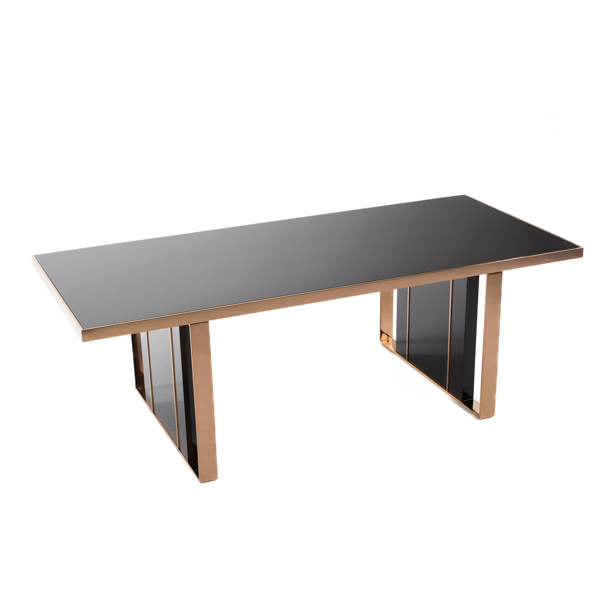 Cartier Modern Black & Rosegold Dining Table Set - original 1