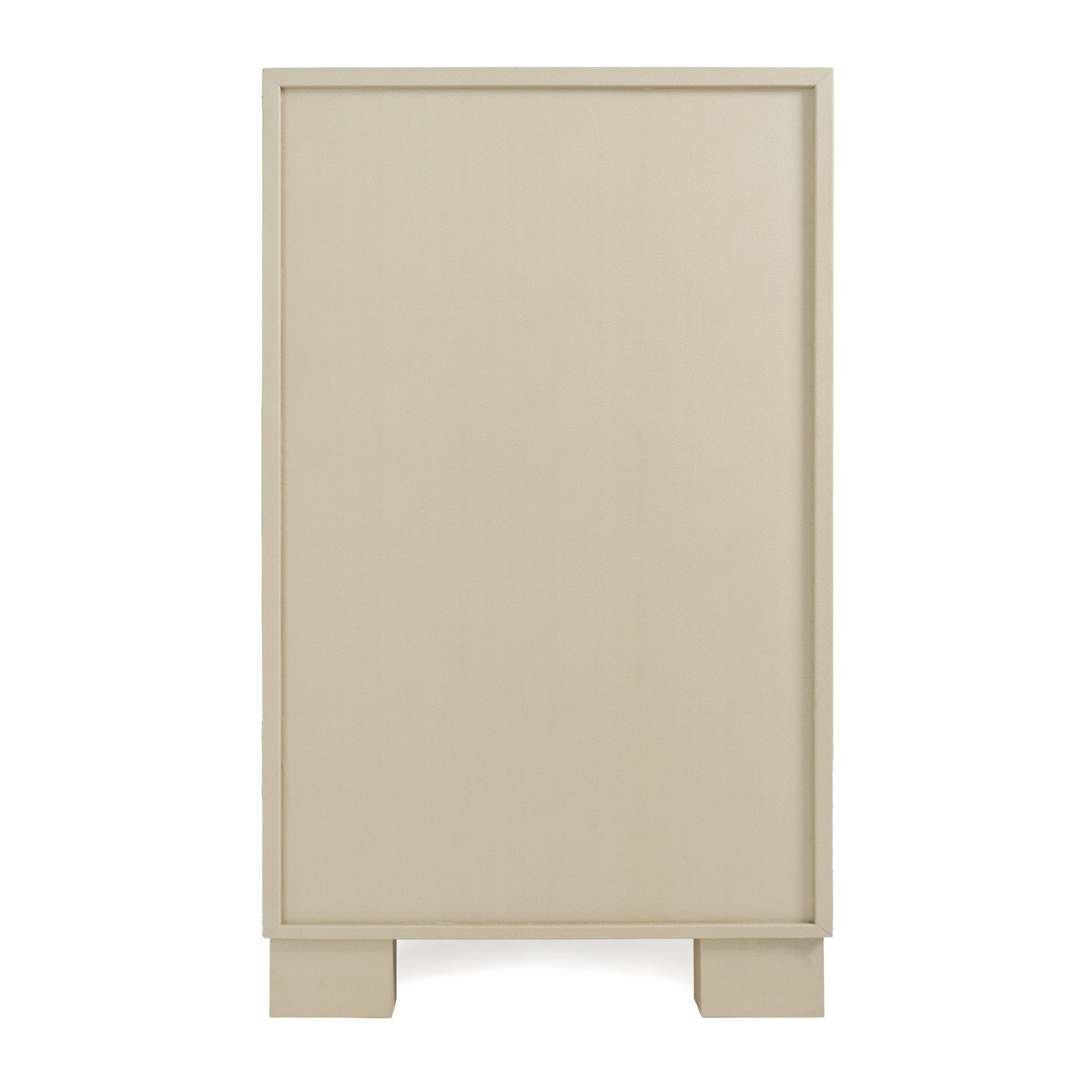 Nova Domus Cartier - Modern Beige Shagreen and Brushed Brass Chest