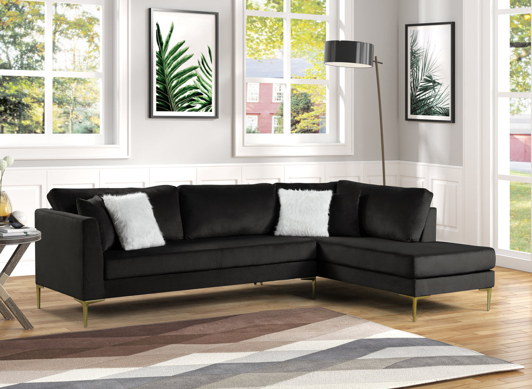Catalina Velvet Sectional – FREE TV or Area Rug!