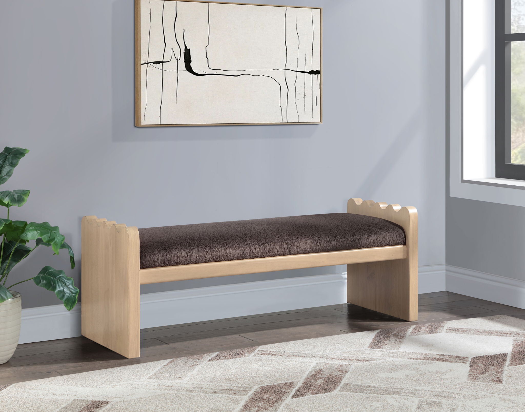 Sonia - Bench With Natural Base
