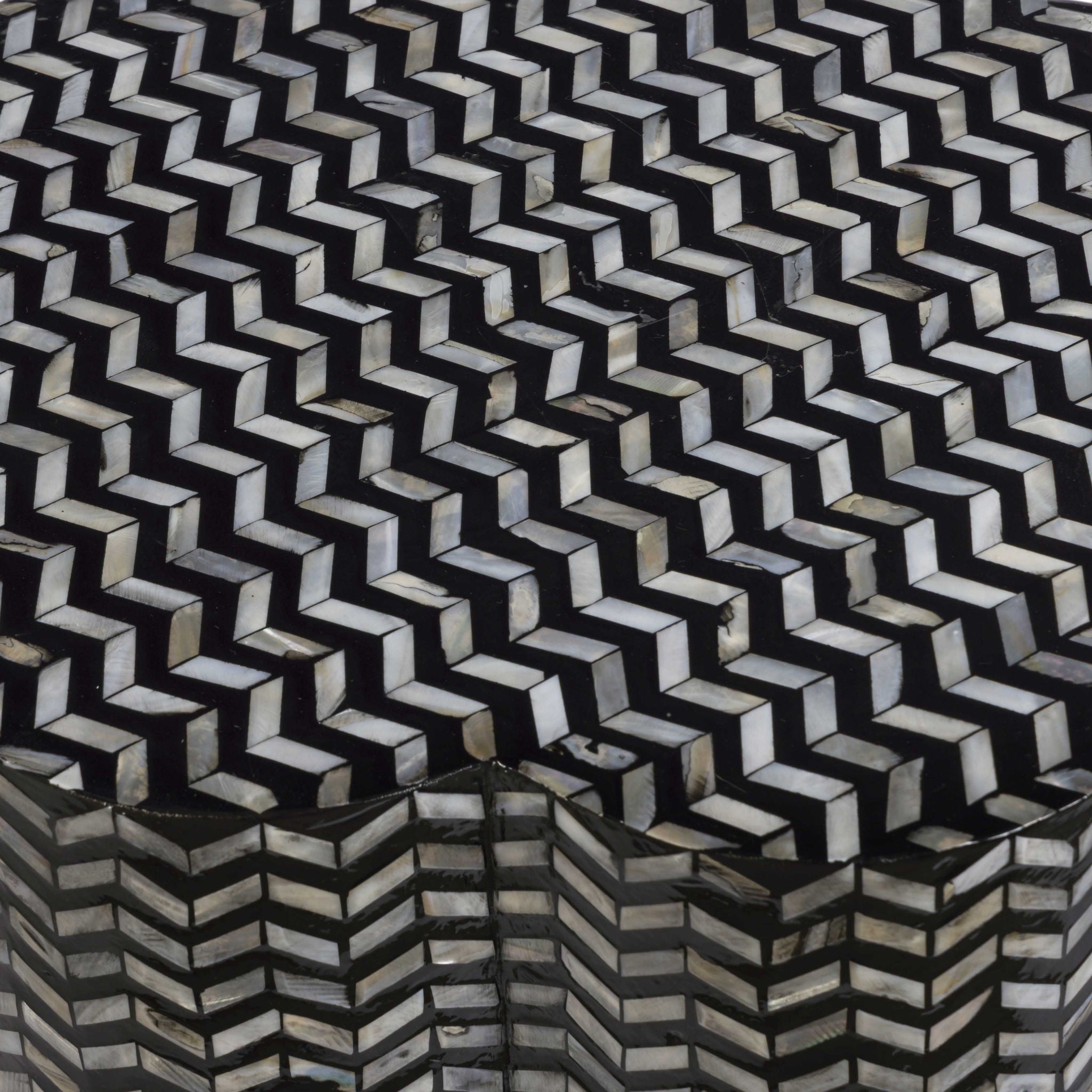 Mother Of Pearl Shell Side Table - Truffle