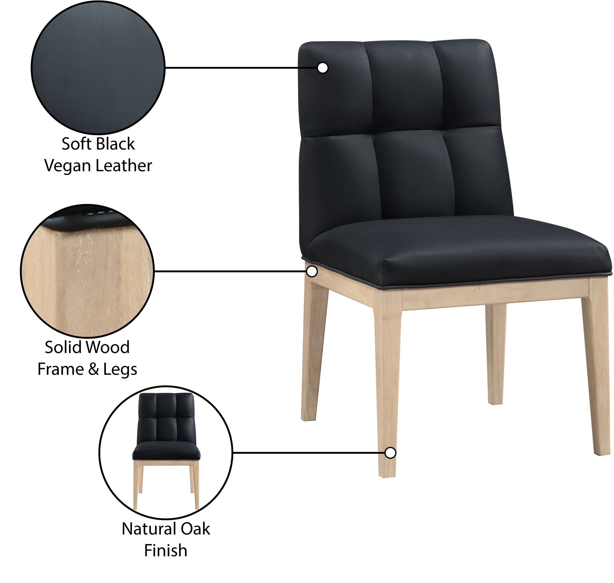 Adrian - Dining Side Chair (Set of 2) - Light Brown Legs
