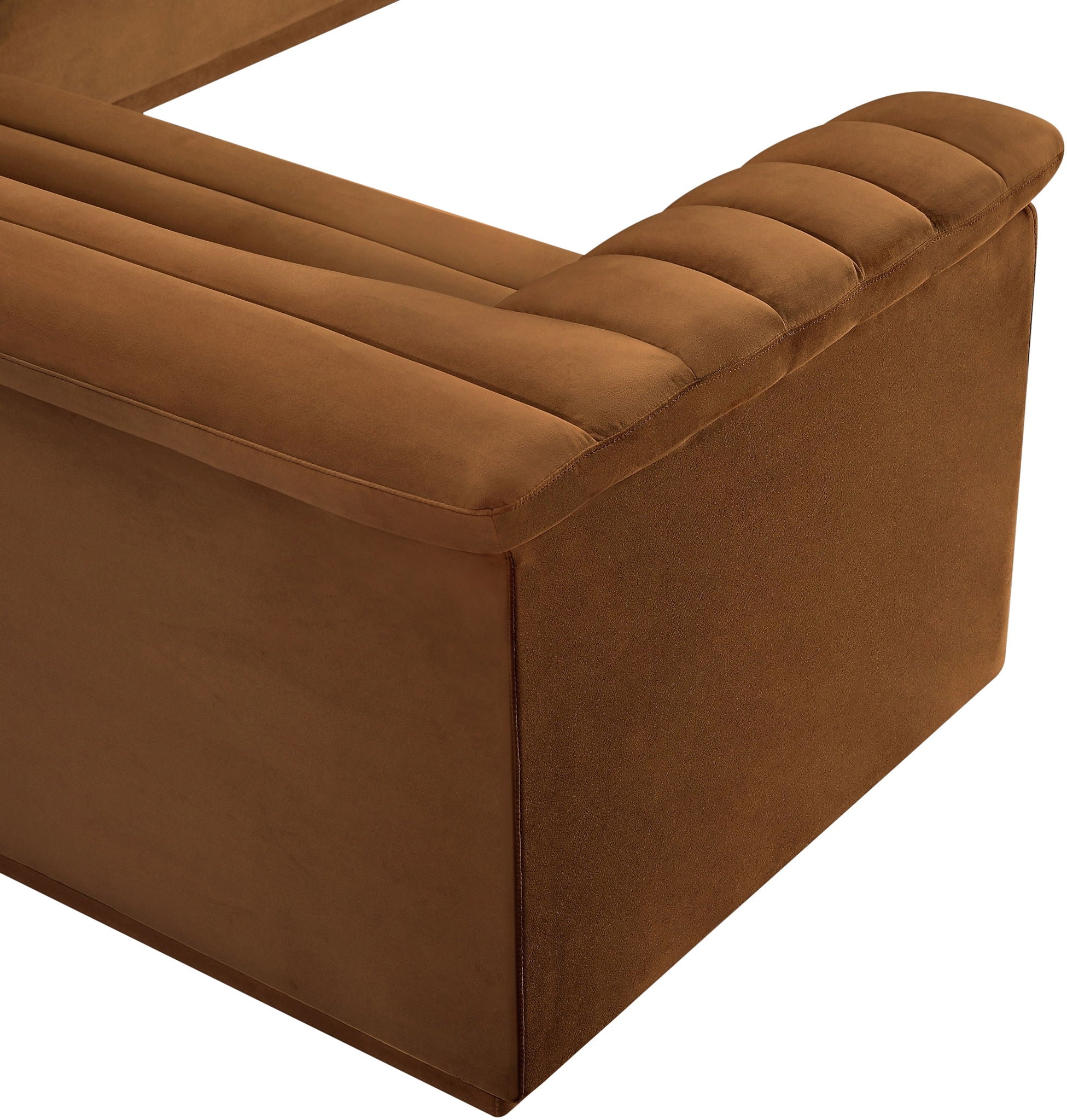 Cascade - Velvet Modular Sectional - Saddle