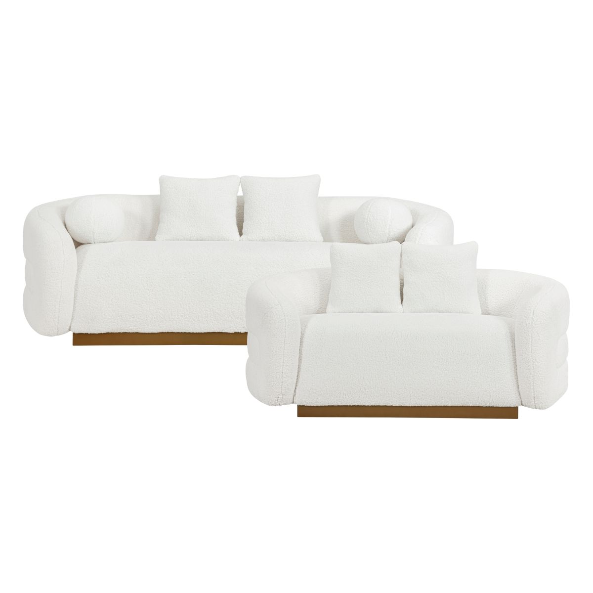 Novella - Sofa & Loveseat - White